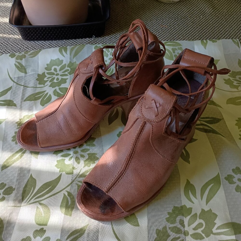 Thom McAn Gladiator Sandals Vintage 1990's Leather Upper Sz 7.5-8